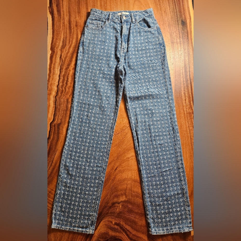 Pacsun Medium Blue Distressed 90s Boyfriend Jeans Women's Size 27 - Picture 3 of 14